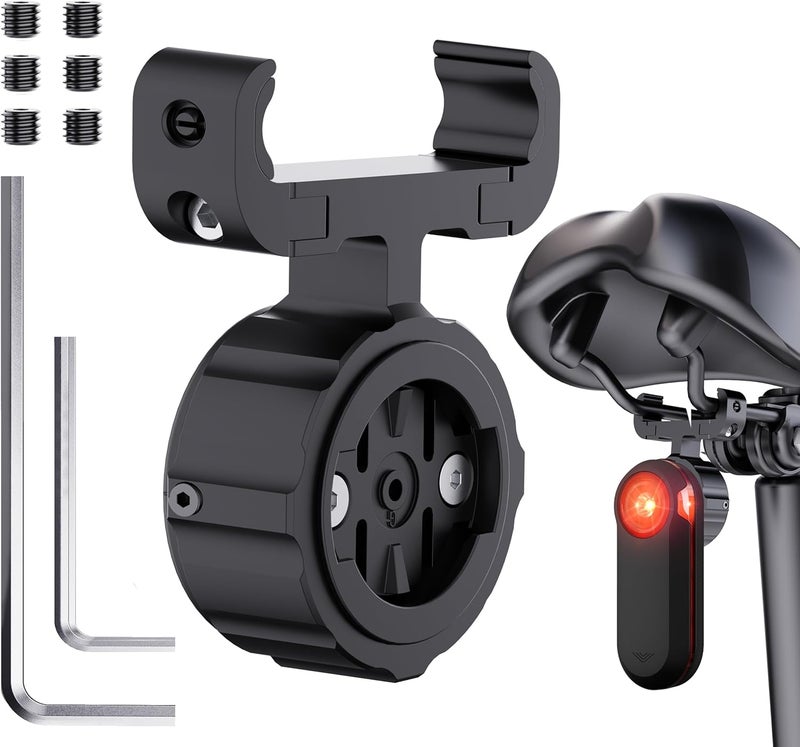 Dr.DJ Seat Rail Mount Compatible with Garmin Varia & Airtag Bike Mount, Waterproof Anti-Theft Bicycle GPS Tracker Bike Airtag Holder, for Garmin Varia Tail Light RTL510/RTL515/RVR315 Rearview Mount - Image 1